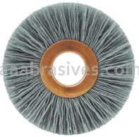 Weiler 29123 2-1/2" Small Diameter Nylox Wheel Brush .022/120 SC Crimped Fill 5/8" Arbor Hole