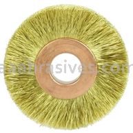 Weiler 29178 1-1/2" Small Diameter Crimped Wire Wheel .005" Brass Fill 3/8" Arbor Hole