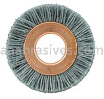 Weiler 29353 1-1/2" Small Diameter Nylox Wheel Brush .035/180 SC Crimped Fill 1/2" Arbor Hole