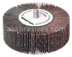 Weiler 30736 3" x 1" x 80 AO Wolverine Coated Abrasive Flap Wheel 1/4-20 Threaded Stem