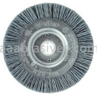 Weiler 31074 3" Narrow Face Nylox Wheel .022/320 SC Crimped Fill 1/2"-3/8" Arbor Hole