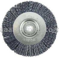 Weiler 31105 Burr-Rx 4" Narrow Face Wheel .055/80 CG Crimped Fill 1/2"-3/8" Arbor Hole