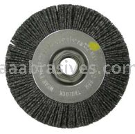 Weiler 31112 FME-Compliant 4" Black Nylox Radial Wheel Brush .055/80 CG Crimped Fill Use with 60012 Grinder