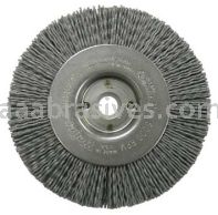 Weiler 31114 4" Narrow Face Nylox Wheel .035/180 SC Crimped Fill 1/2"-3/8" Arbor Hole