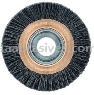 Weiler 31241 Burr-Rx 3" Heavy-Duty Narrow Face Wheel .035/80 CG Crimped Fill 5/8"-1/2" Arbor Hole