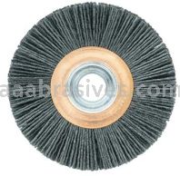 Weiler 31270 Burr-Rx 4" Heavy-Duty Narrow Face Wheel .035/80 CG Crimped Fill 5/8"-1/2" Arbor Hole
