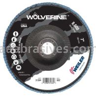 Weiler 31364 7" Wolverine Abrasive Flap Disc Conical Type 29 Phenolic Backing 80 Z 7/8" Arbor Hole