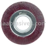 Weiler 35160 6" Polyflex Encapsulated Wide Face Crimped Wire Wheel .0118" Steel Fill 2" Arbor Hole