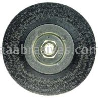Weiler 35206 Polyflex Encapsulated Root Pass Weld Cleaning Brush 6" .014" Steel Fill 5/8"-11 UNC Nut