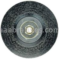 Weiler 35216 Polyflex Encapsulated Root Pass Weld Cleaning Brush 7" .014" Steel Fill 5/8"-11 UNC Nut