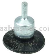 Weiler 35224 1-3/4" Polyflex Encapsulated Circular Flared Crimped Wire End Brush .020" Steel Fill