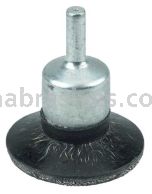 Weiler 35226 1-3/4" Polyflex Encapsulated Circular Flared Crimped Wire End Brush .0104" Stainless Steel Fill