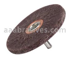 Weiler 35310 3" Polyflex Encapsulated Stem-Mounted Crimped Wire Wheel .008" Steel Fill 1/4" Stem