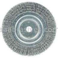 Weiler 36203 Wolverine 6" Crimped Wire Wheel .014" Steel Fill Medium Face 5/8"-1/2" Arbor Hole