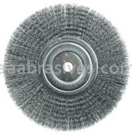 Weiler 36205 Wolverine 8" Crimped Wire Wheel .014" Steel Fill Narrow Face 5/8" Arbor Hole