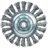 Weiler 36216 Wolverine 4" Knot Wire Wheel Standard Twist .014" Steel Fill M10x1.50 Nut