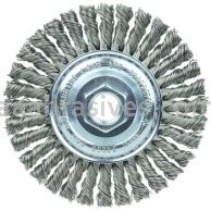 Weiler 36218 Wolverine 4" Knot Wire Wheel Stringer Bead Twist .020" Steel Fill 5/8"-11 UNC Nut