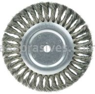 Weiler 36228 Wolverine 8" Knot Wire Wheel Standard Twist .014" Steel Fill 5/8" Arbor Hole