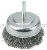 Weiler 36230 Wolverine 3" Crimped Wire Cup Brush .014" Steel Fill 1/4" Stem