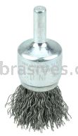 Weiler 36246 Wolverine 3/4" Crimped Wire End Brush .014" Steel Fill 1/4" Stem