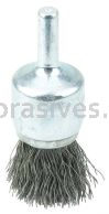 Weiler 36247 Wolverine 3/4" Crimped Wire End Brush .0104" Steel Fill 1/4" Stem