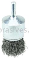 Weiler 36248 Wolverine 1" Crimped Wire End Brush .014" Steel Fill 1/4" Stem