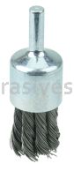 Weiler 36250 Wolverine 3/4" Knot Wire End Brush .020" Steel Fill 1/4" Stem