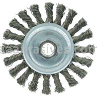 Weiler 36258 Wolverine 4" Knot Wire Wheel Cable Twist X-Coarse Wire M10x1.25 Nut Steel Wire