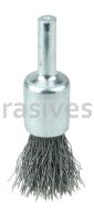 Weiler 36282 Wolverine 1/2" Crimped Wire End Brush .0104" Steel Fill 1/4" Stem