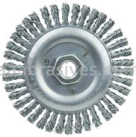 Weiler 36295 Wolverine 5" Knot Wire Wheel Stringer Bead Twist .020" Steel Fill 5/8"-11 UNC Nut