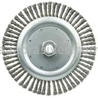 Weiler 36297 Wolverine 7" Knot Wire Wheel Stringer Bead Twist .020" Steel Fill 5/8"-11 UNC Nut