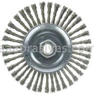 Weiler 36307 Wolverine 6" Knot Wire Wheel Stringer Bead Twist .020" Steel Fill 5/8"-11 UNC Nut (Light Duty)