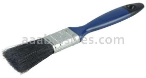 Weiler 40000 1" Varnish Brush Black China Bristle Fill 2" Trim Length Blue Foam Handle