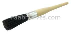 Weiler 40020 #8 15/16" Oval Sash Brush Black China Bristle 3" Trim Length Plain Foam Handle