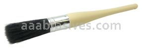 Weiler 40021 #10 1-1/16" Oval Sash Brush Black China Bristle 3" Trim Length Plain Foam Handle