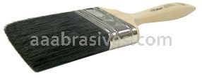Weiler 40023 4" Wall Paint Brush Black China Bristle Fill 3-1/2" Trim Length Sanded Wood Handle