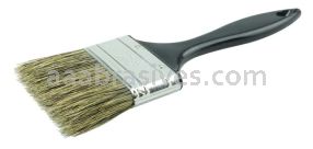Weiler 40030 2-1/2" Disposable Chip & Oil Brush Grey China Bristle 1-3/4" Trim Length Plastic Handle