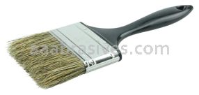 Weiler 40031 3" Disposable Chip & Oil Brush Grey China Bristle 1-3/4" Trim Length Plastic Handle