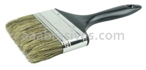 Weiler 40032 4" Disposable Chip & Oil Brush Grey China Bristle 1-3/4" Trim Length Plastic Handle