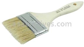 Weiler 40070 3" Chip & Oil Brush White Bristle 1-1/2" Trim Length Wood Handle