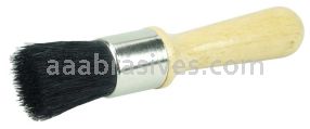 Weiler 40080 1" Stencil Brush China Bristle 1-3/8" Trim Length Lacquered Wood Handle