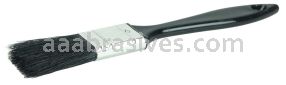 Weiler 40089 1" Industrial Varnish Brush Black China Bristle 2" Trim Length Blue Plastic Sash Handle