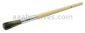 Weiler 40118 #2 7/16" Round Sash Brush Grey Bristle Fill 1-3/4" Trim Length Plain Foam Handle