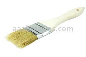 Weiler 40180 1-1/2" Vortec Pro Chip & Oil Brush White Bristle 1-3/4" Trim Length Wood Handle
