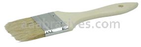 Weiler 40181 2" Vortec Pro Chip & Oil Brush White Bristle 1-3/4" Trim Length Wood Handle