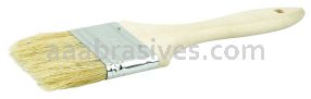 Weiler 40182 2-1/2" Vortec Pro Chip & Oil Brush White Bristle 1-3/4" Trim Length Wood Handle