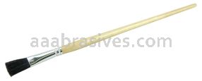 Weiler 41023 1/2" Fitch Brush Black China Bristle 1-1/16" Trim Length Clear Lacquered Handle