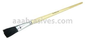 Weiler 41024 3/4" Fitch Brush Black China Bristle 1-5/16" Trim Length Clear Lacquered Handle