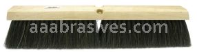 Weiler 42016 18" Medium Sweep Floor Brush Black Tampico Center with Horsehair Casing