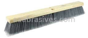 Weiler 42042 24" Fine Sweep Floor Brush Flagged Silver Polystyrene Fill